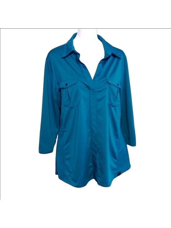 OGIO Tops - OGIO Polo Shirt Ladies Large Teal V-Neck
